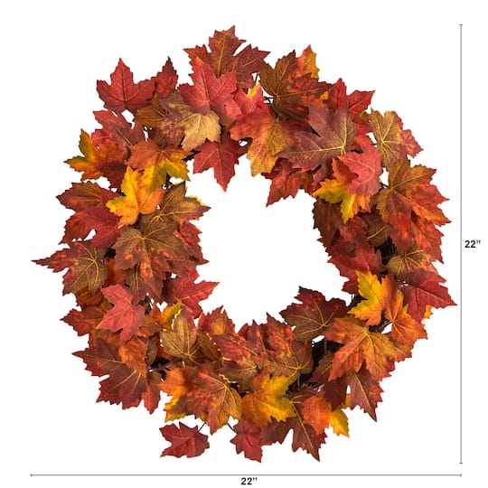 22" Maple Leaf Wreath